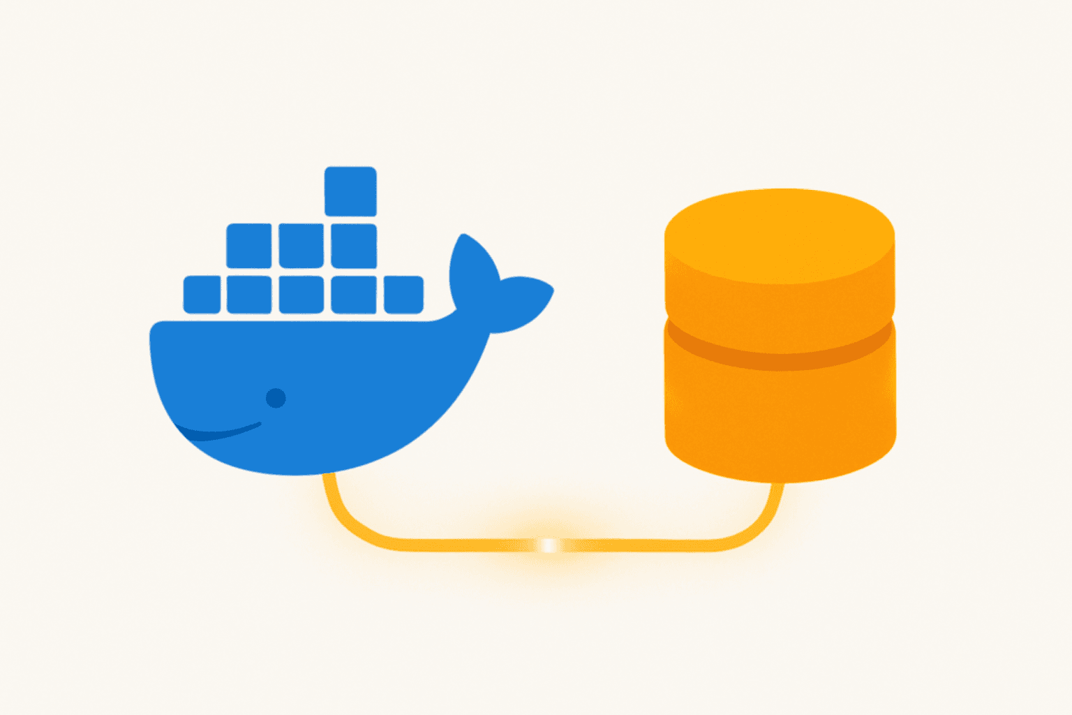 Docker와 MySQL이 연결되는 모습을 한눈에 보여주는 이미지